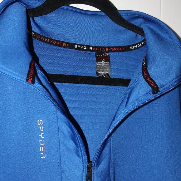 Spyder Active Sport Men’s 1/4 Zip Pullover Blue Size L - Picture 3 of 5